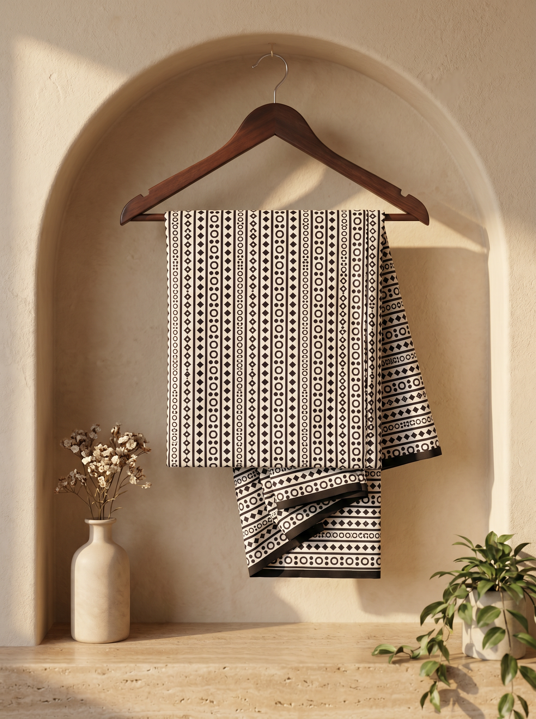 Elegant Black & White Printed Lawn 2-Piece Suit