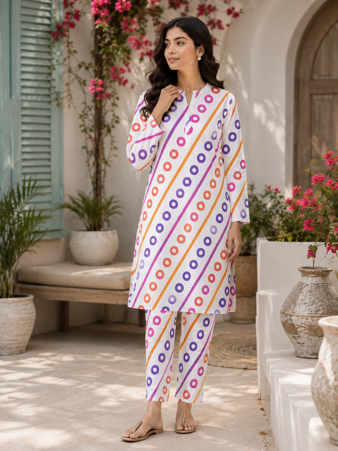Multicolor Printed 2-Piece Unstitch Lawn Suit
