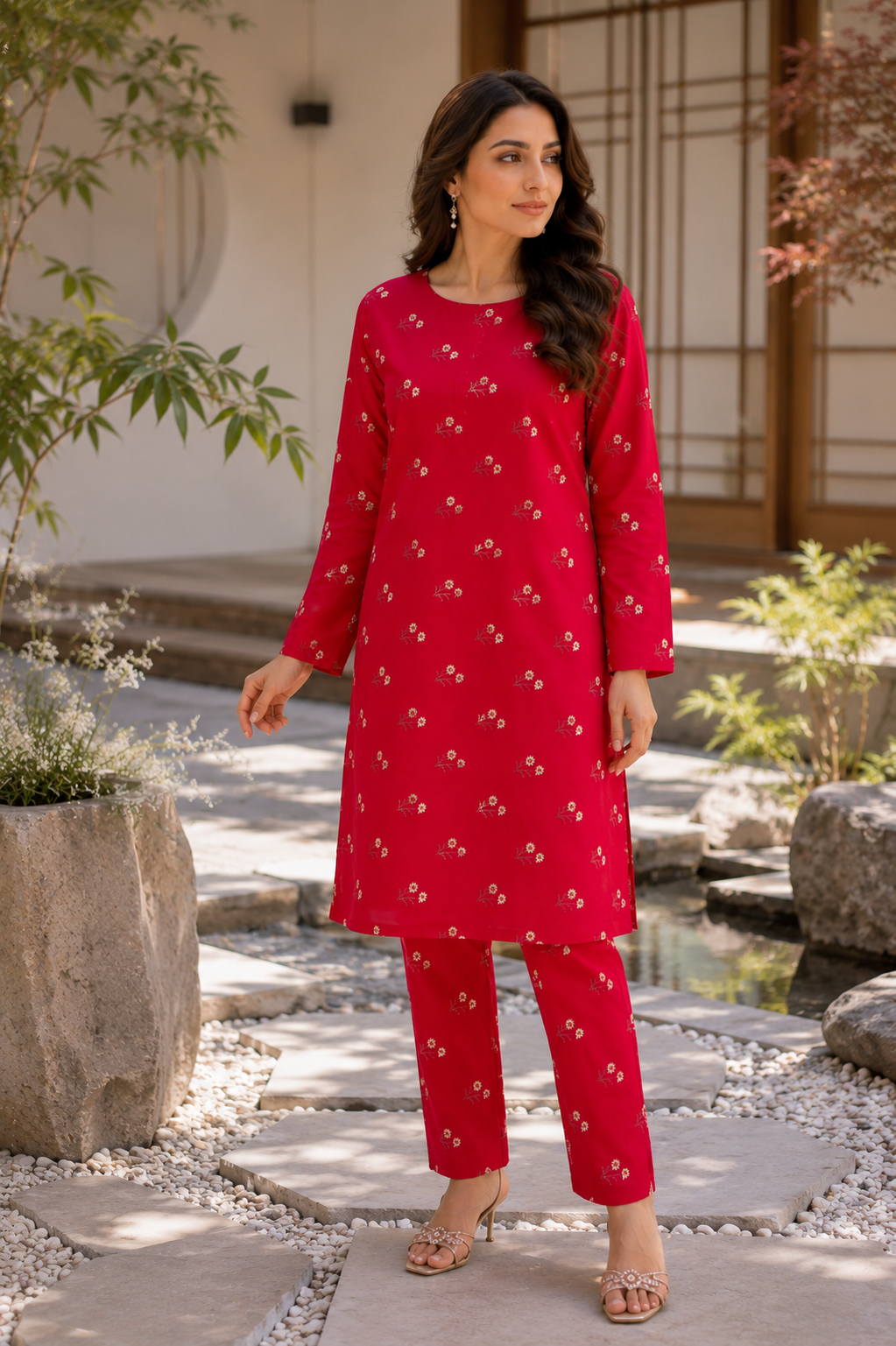 Ruby Blossom 2 Piece Unstitched Lawn Suit