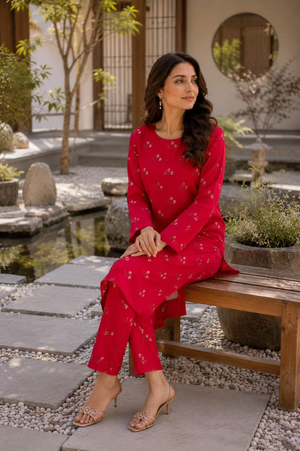 Ruby Blossom 2 Piece Unstitched Lawn Suit