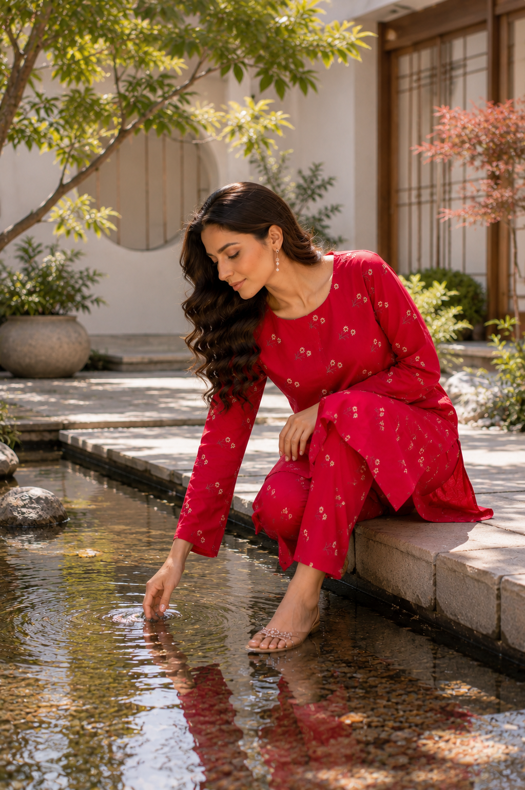 Ruby Blossom 2 Piece Unstitched Lawn Suit