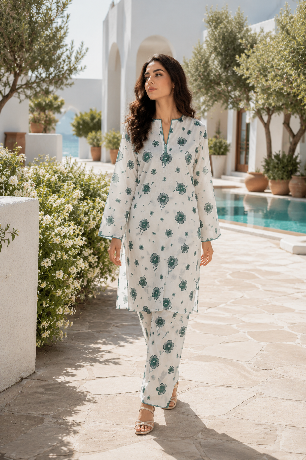 Premium Bloom Printed Unstitched 2 Piece Lawn Suit