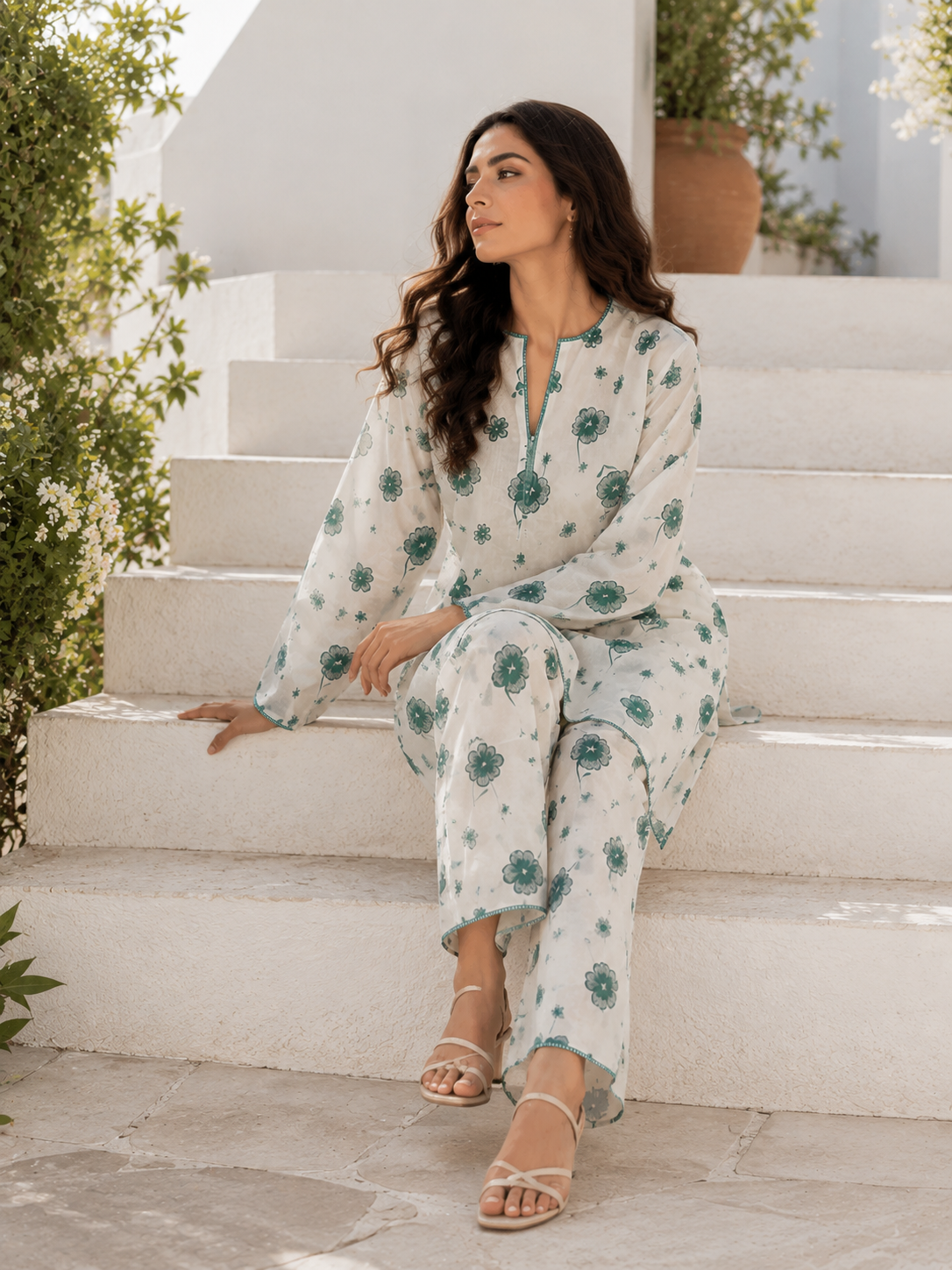 Premium Bloom Printed Unstitched 2 Piece Lawn Suit
