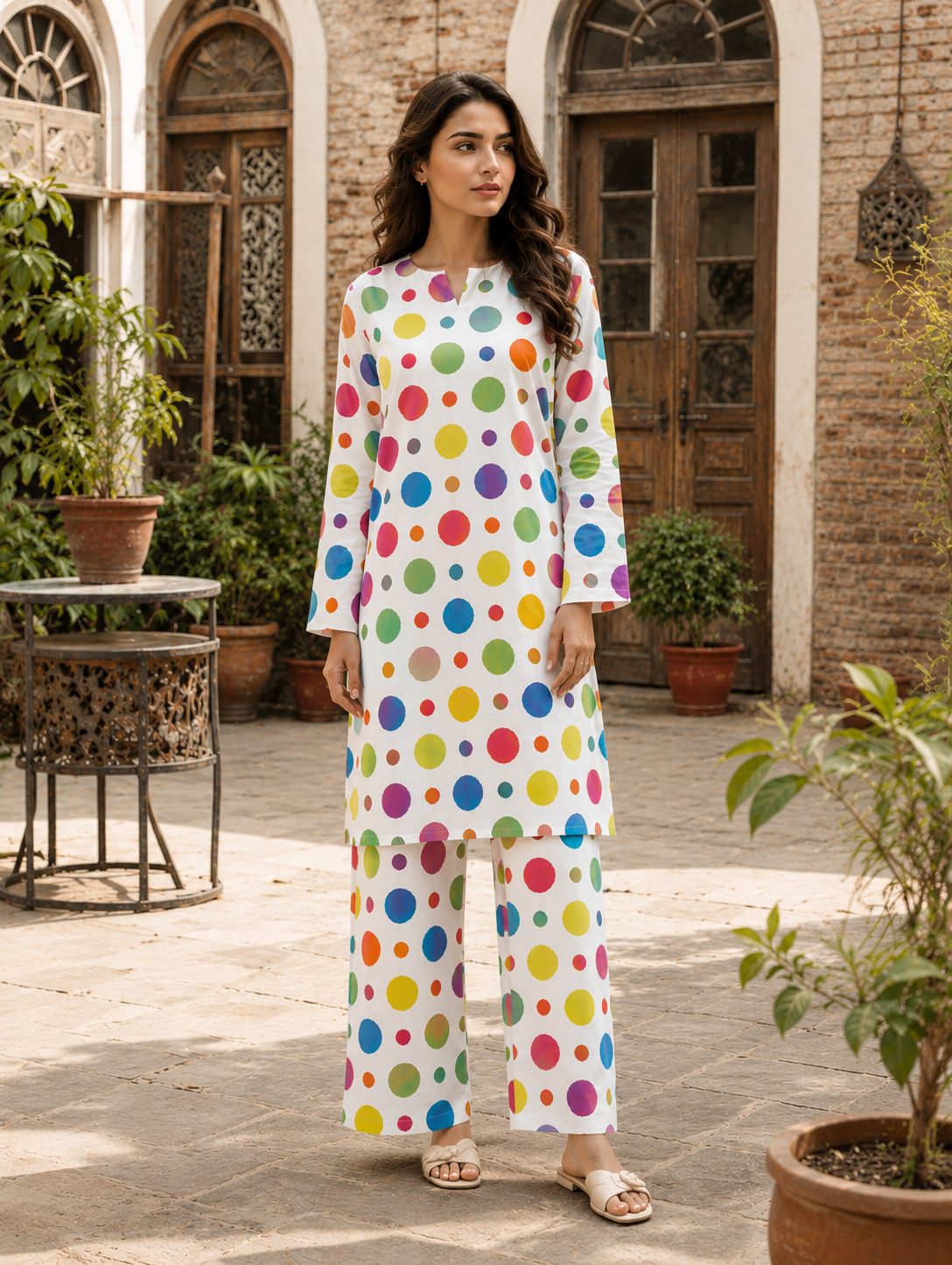 Multicolor Bloom Printed 2-Piece Lawn Suit