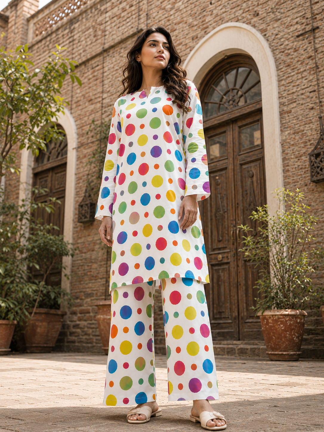Multicolor Bloom Printed 2-Piece Lawn Suit