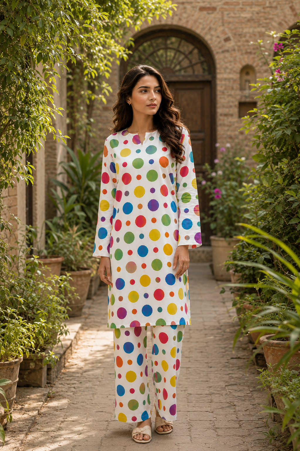 Multicolor Bloom Printed 2-Piece Lawn Suit