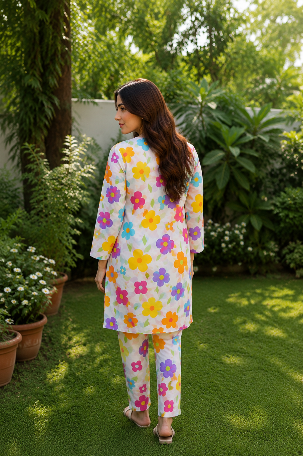 Bloom Bliss Floral Printed 2-Piece Unstitch Lawn Suit for Women – Summer Collection