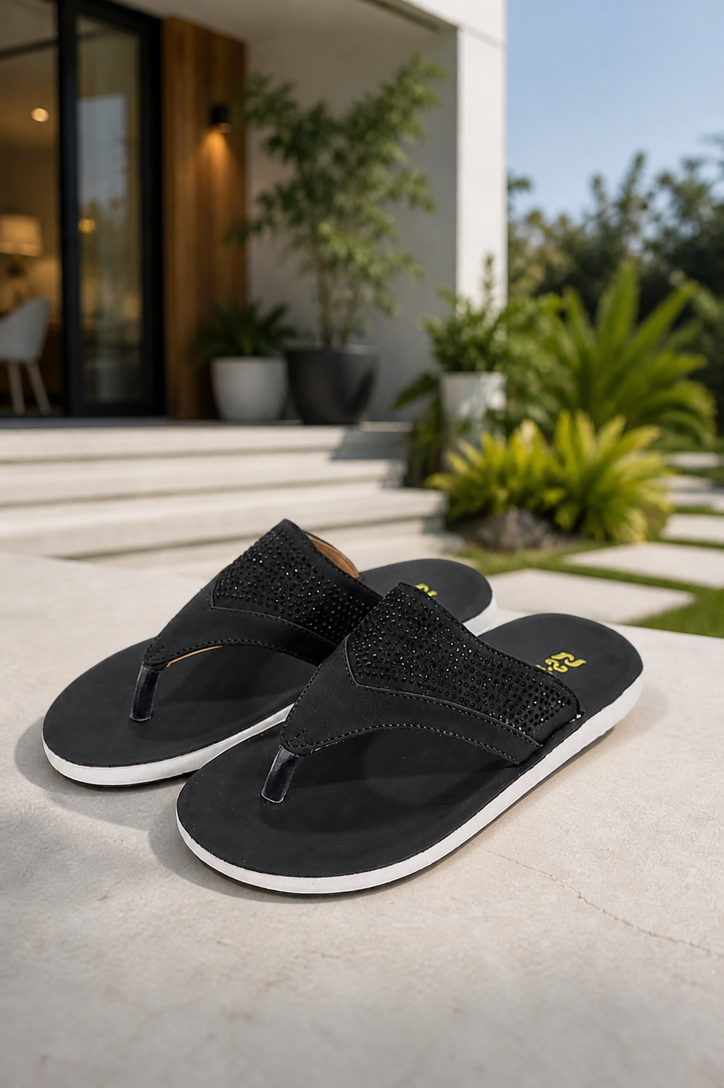 Rhinestone Comfort Flip Flops