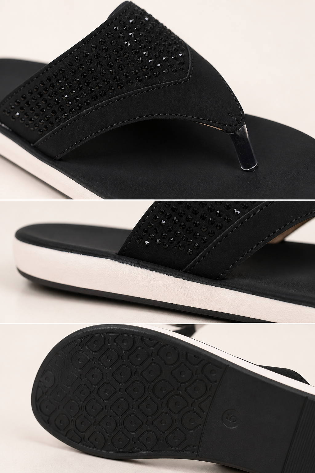 Rhinestone Comfort Flip Flops
