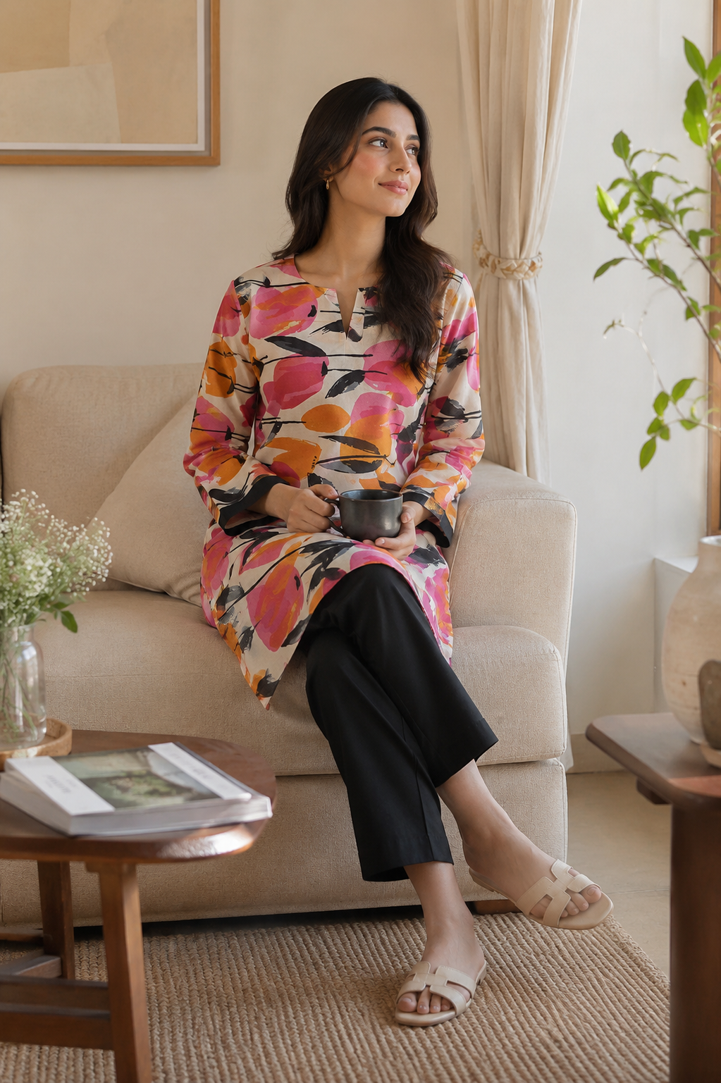 Multicolor Printed 2 Piece Lawn Suit