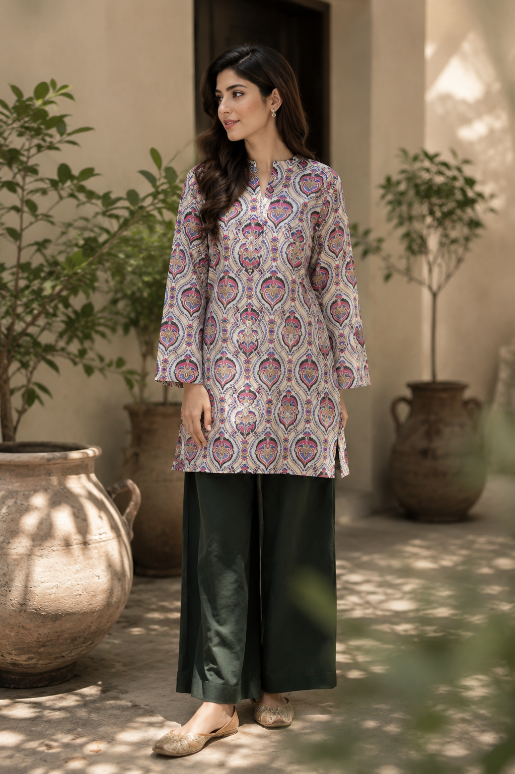 Casual Wear Printed 2 Piece Lawn Suit