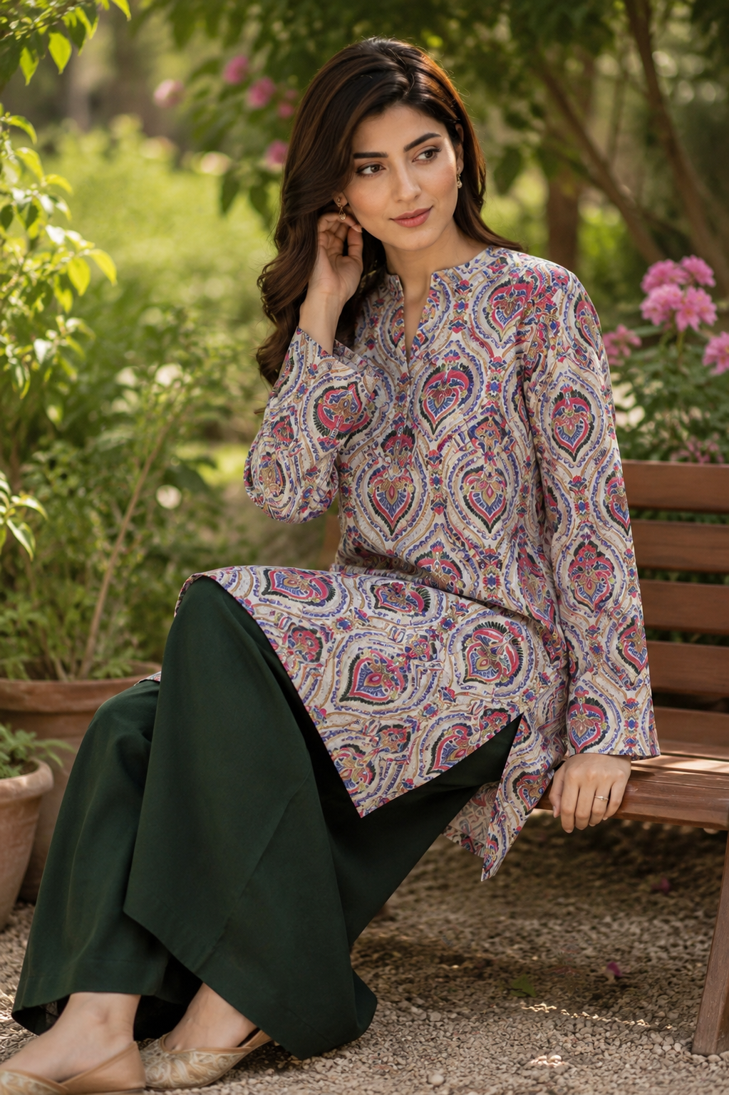Casual Wear Printed 2 Piece Lawn Suit