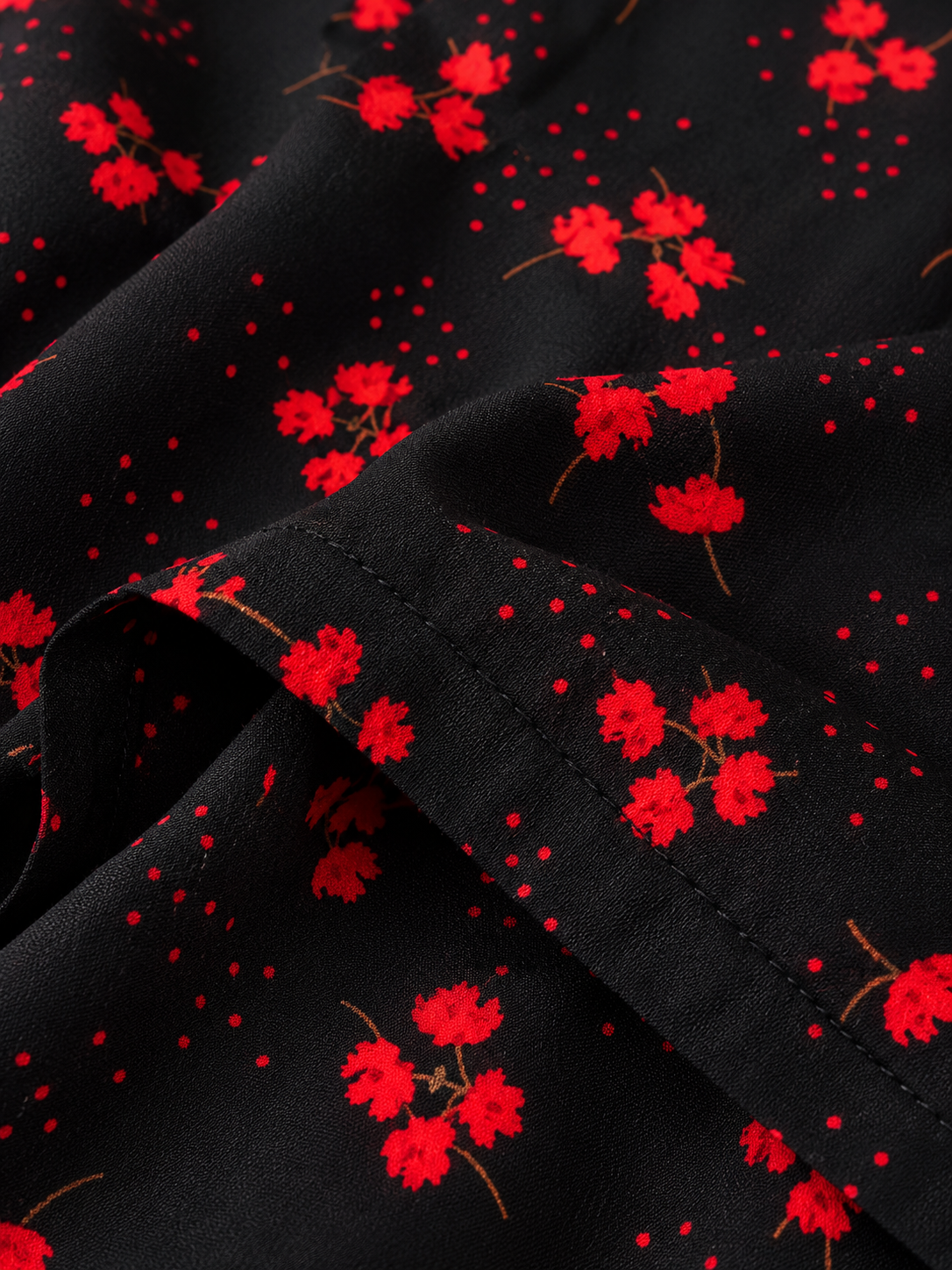 Black & Red Printed Stone Linen 2-Piece Suit