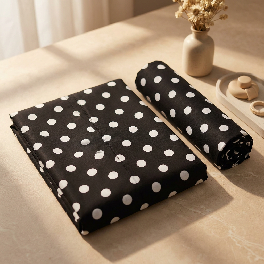 Black Polka Dot 2-Piece Women's Suit